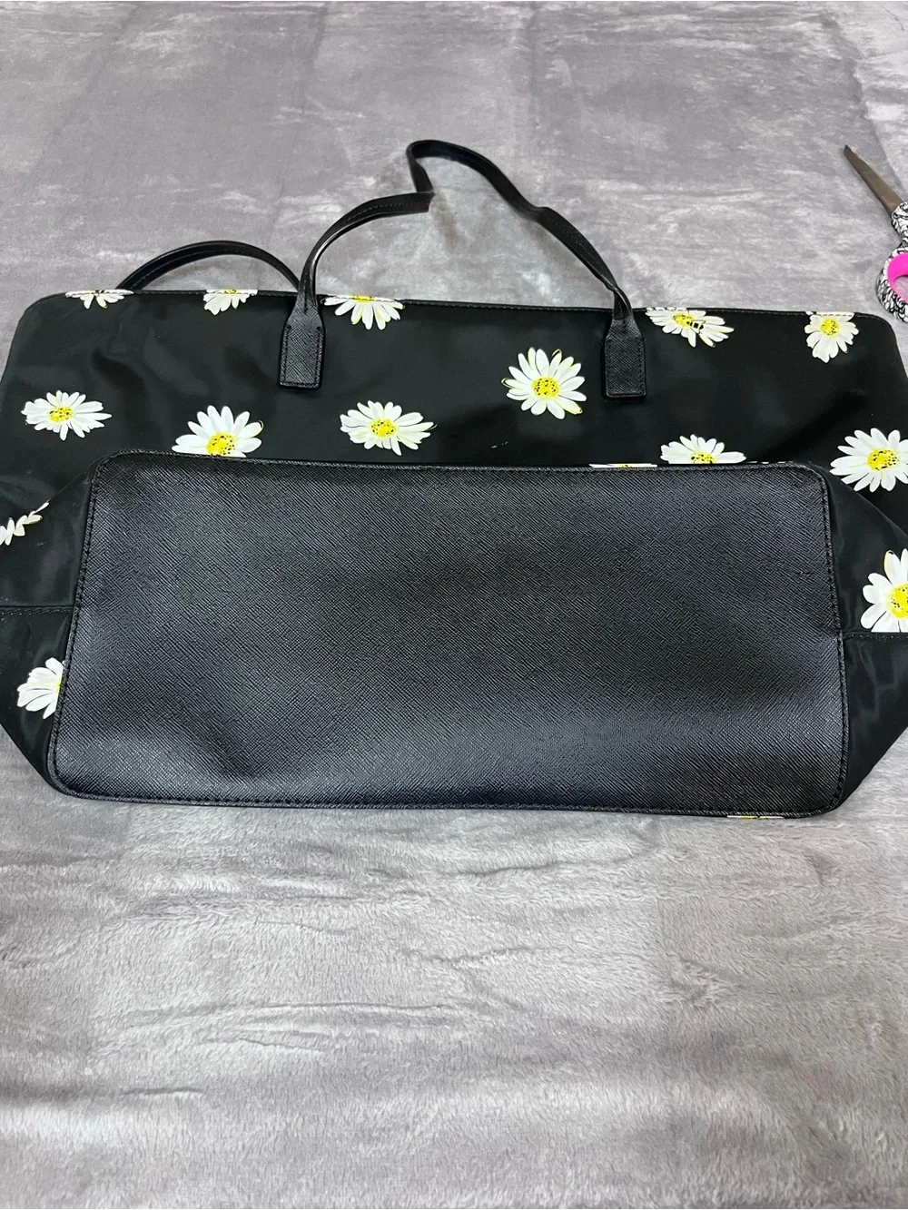 kate spade Black Daisy Tote Bag